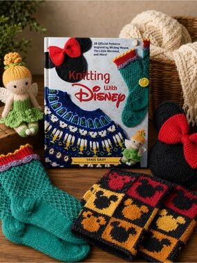 Knitting With Disney Hardcover Pattern Book for Disney Fans & Knitters